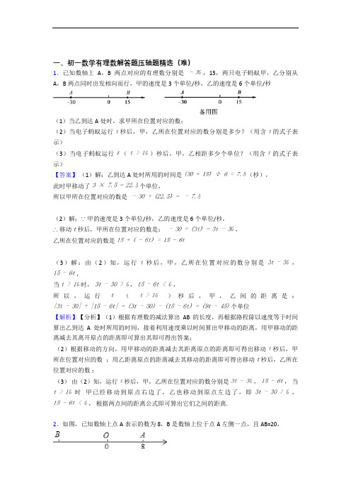 【精选】人教版七年级上册数学 有理数单元测试与练习(word解析版)