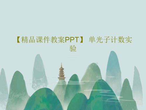 【精品课件教案PPT】 单光子计数实验共21页