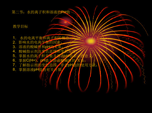 水的离子积和溶液的PH值知识讲解