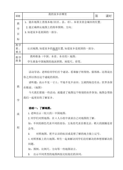 我的家乡在哪里
