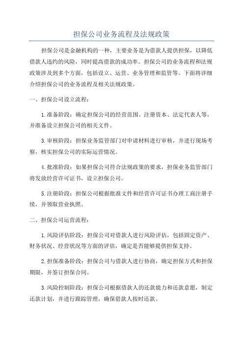 担保公司业务流程及法规政策