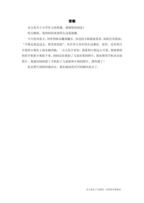 看潮_小学作文