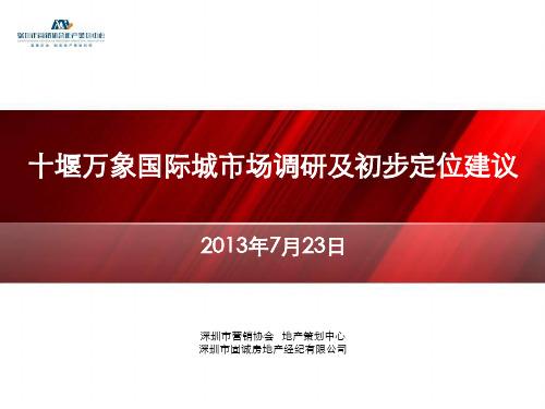 十堰市万象国际城市场调研及定位建议PPT课件