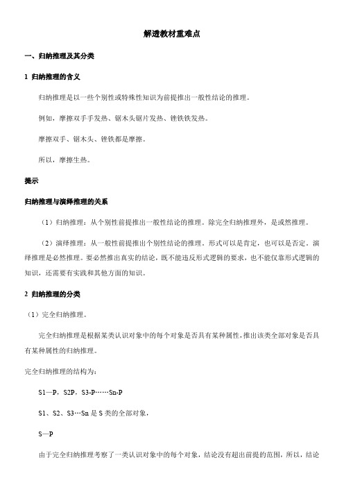 〖2021年整理〗《归纳推理及其方法 解透教材重难点》优秀教案