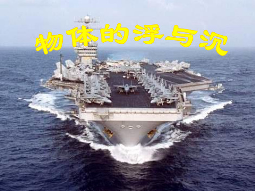 教科版 八年级下册物理  4. 沉与浮 课件