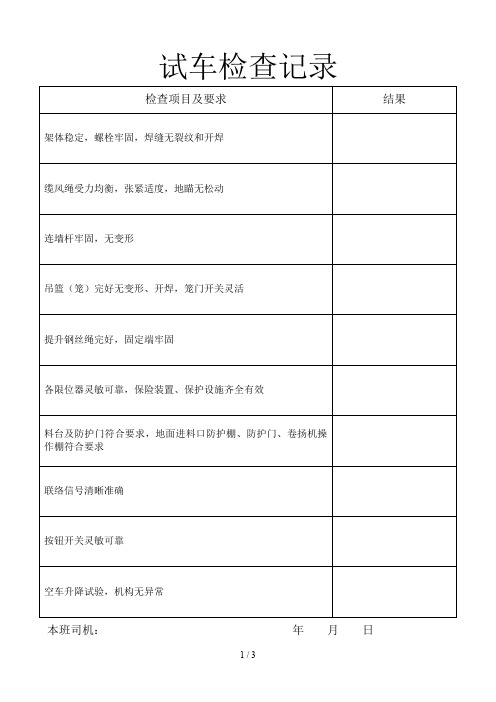 各类设备、设施验收及检查记录表20