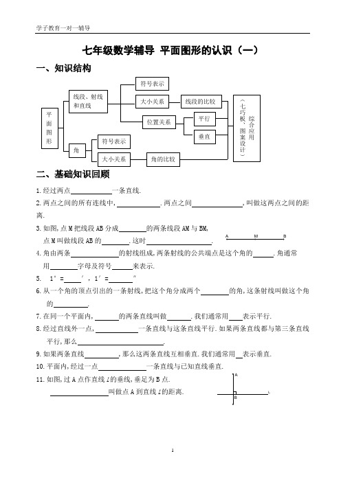 七年级数学辅导 平面图形的认识(一)