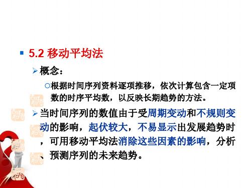 管理预测5.2 移动平均法