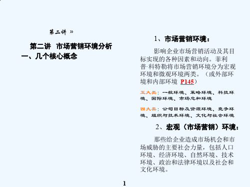 市场营销环境及市场调查分析概述