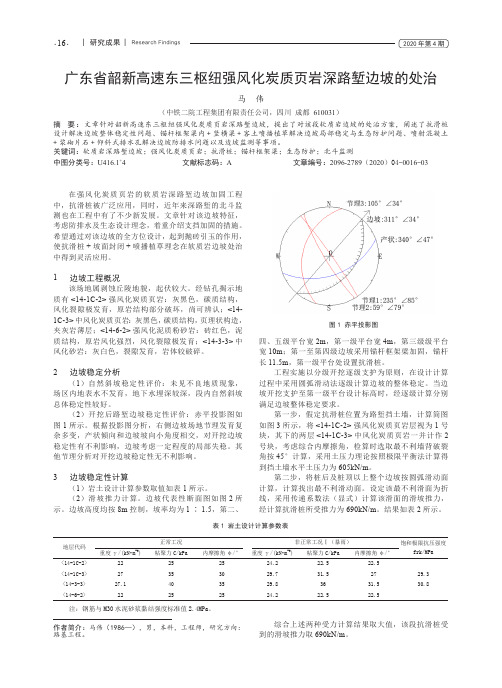 广东省韶新高速东三枢纽强风化炭质页岩深路堑边坡的处治