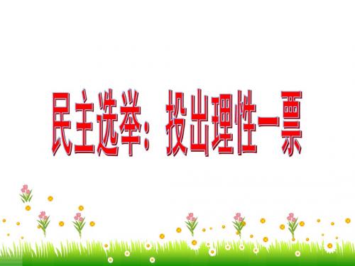 再版-民主选举：投出理性的一票ppt(2014年最新)