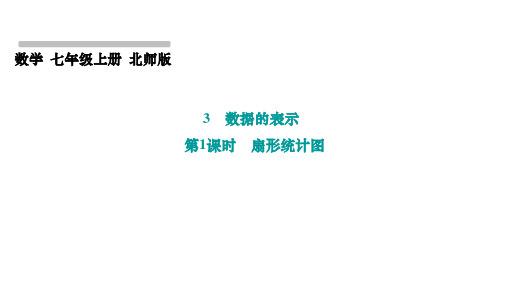 北师大版(2024)数学七年级上册 第六章 数据的收集与整理 3 数据的表示  第1课时 扇形统计图