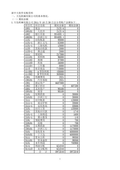 新中大软件操作资料