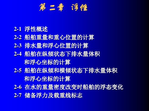 船舶静力学课件