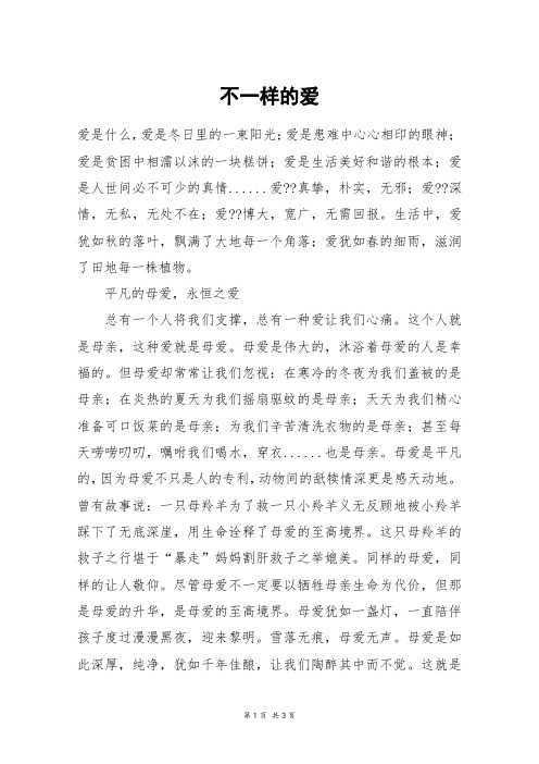 不一样的爱_高三作文_28
