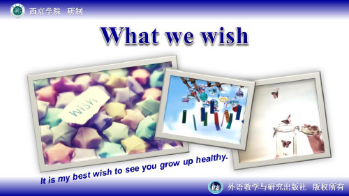 新视野大学英语(第三版)读写教程Book1-Unit1-B-What we wish