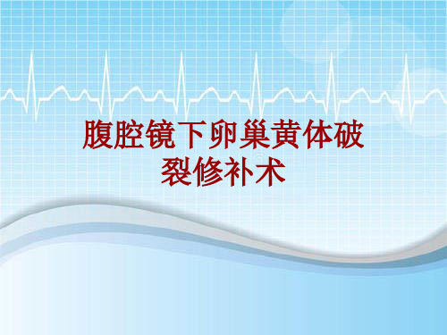 外科手术教学资料：腹腔镜下卵巢黄体破裂修补术讲解模板