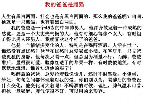 我的爸爸是熊猫演示文稿1