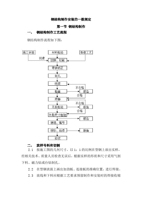 钢结构制作安装的一般规定