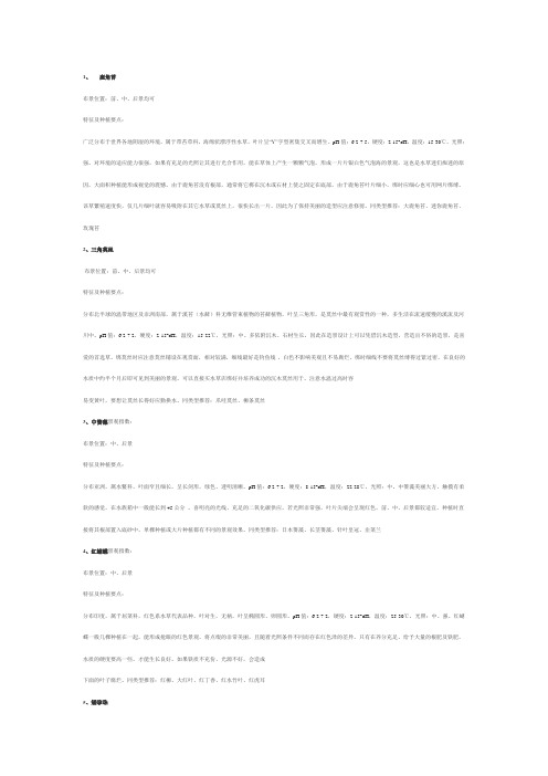 水族箱常见水草介绍