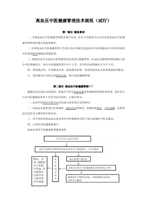 高血压中医健康管理技术规范 Microsoft Word 文档 (3)