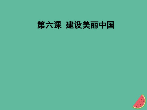 九年级道德与法治上册第三单元文明与家园第六课建设美丽中国知识梳理必备考点典例复习课件新人教版