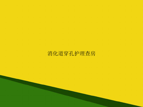 消化道穿孔护理查房-推荐优秀PPT