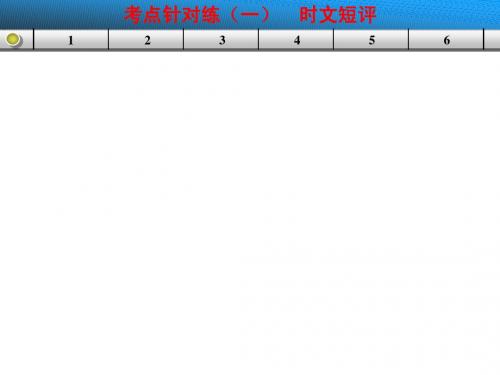 语言文字运用 Ⅱ 考点针对练一