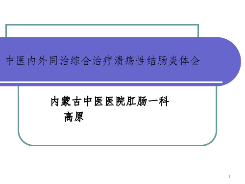 中医内外同治综合治疗溃疡结肠炎体会