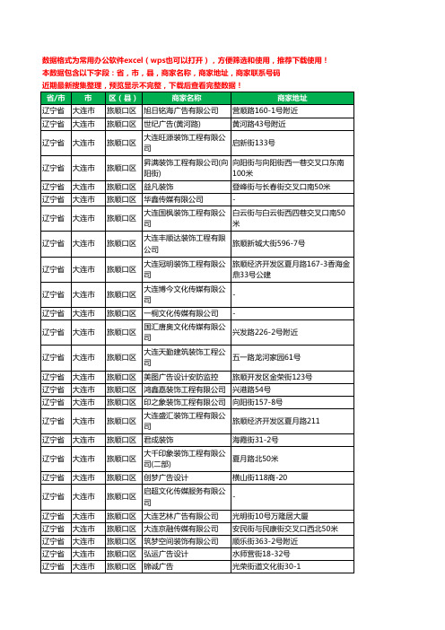 2020新版辽宁省大连市旅顺口区图文设计有限公司工商企业公司商家名录名单黄页联系电话号码地址大全74家
