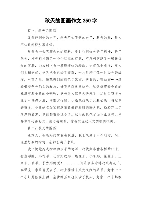 秋天的图画作文250字_作文