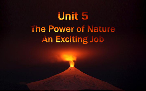 人教版高中英语选修6：Book6 Unit5 The power of nature Period1
