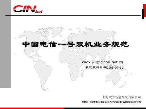 中国电信一号双机业务规范