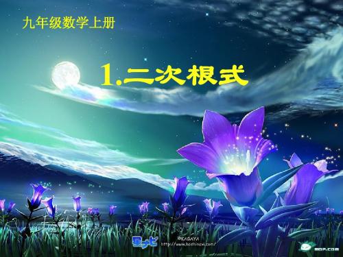 九年级数学二次根式全章课件