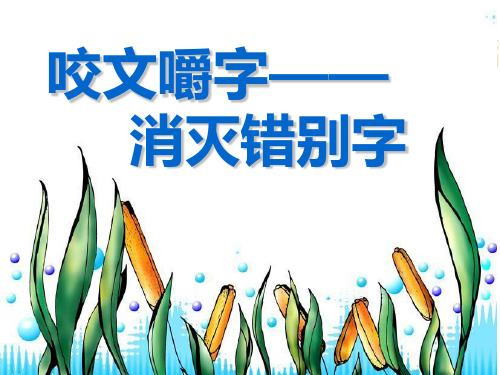 《咬文嚼字――消灭错别字》上课PPT课件