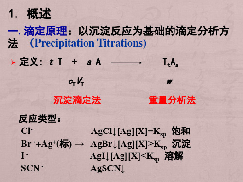 第七章 沉淀滴定法和重量分析法