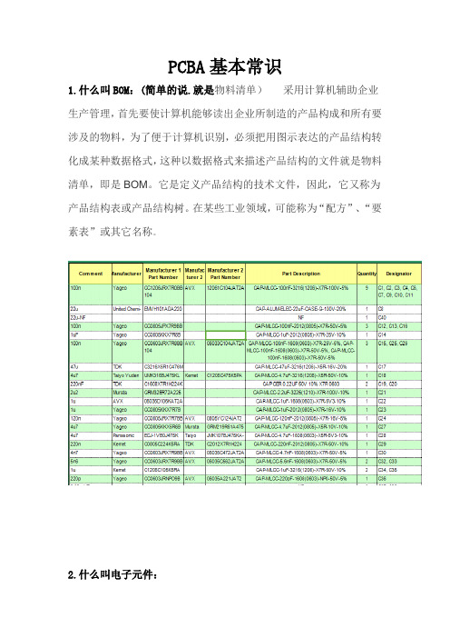 元器件和BOM基本认识