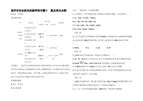 高考化学 专题十 氮及其化合物试题试题