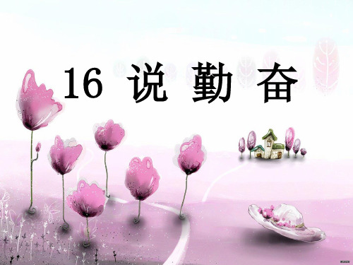 《说勤奋》ppt课件