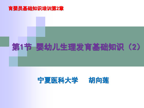 育婴员基础知识培训全套教学课件 第2章 第1节婴幼儿生理发育基础知识(2)