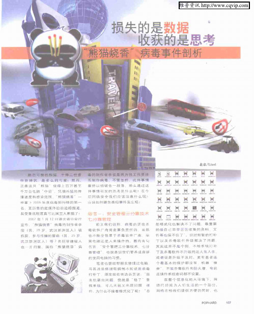 损失的是数据 收获的是思考——“熊猫烧香”病毒事件剖析