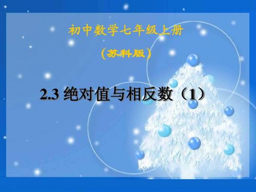 2.3《绝对值与相反数》ppt课件(1)