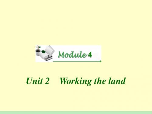 2012届广东高中总复习(第1轮)英语课件：Unit2《Working_the_land》(新人教版必修4)