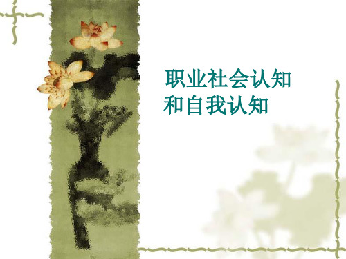 自我认知和职业认知