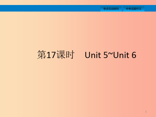 课标通用甘肃省2019年中考英语总复习第17课时九全Unit5_6课件PPT