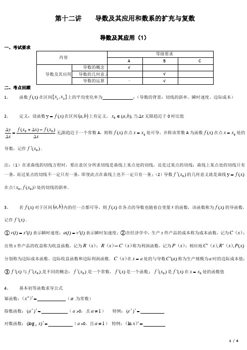 导数、复数