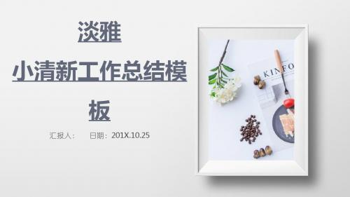 淡雅小清新工作总结模板