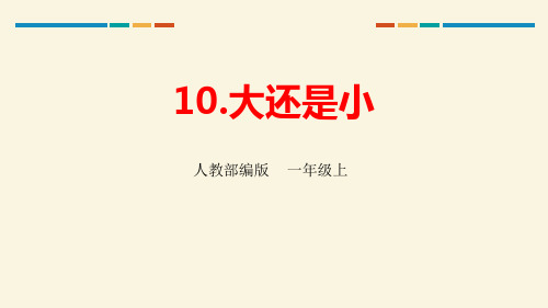 《大还是小》优秀一年级上册语文PPT课件