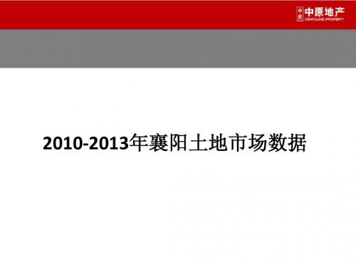 2010年—2013年襄阳土地市场数据