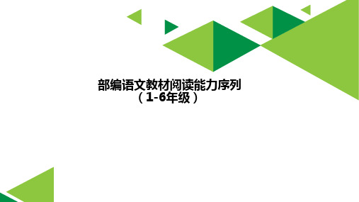 部编语文1-6年级教材阅读能力序列